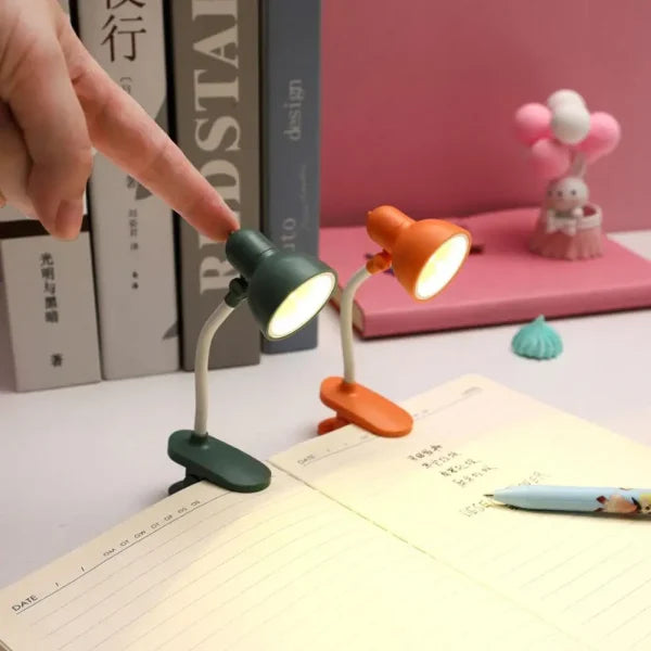 Grand Mini Book Light With Clip Portable Led Reading Lamp Travel Bedroom Night Light Night (random Color)