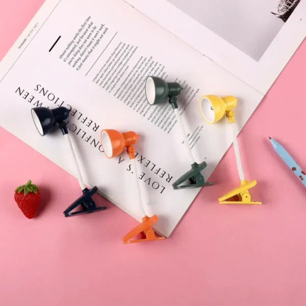 Grand Mini Book Light With Clip Portable Led Reading Lamp Travel Bedroom Night Light Night (random Color)