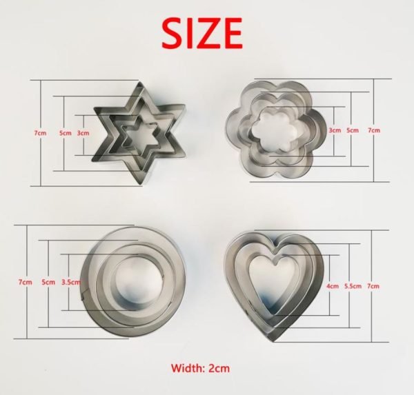 Wonderful 12-piece Stainless Steel Cookie Cutter Set – Diy Baking Molds In Star, Heart & Various Shapes – Multi-purpose Kitchen Tools For Cookies, Cakes, Fried Eggs & More