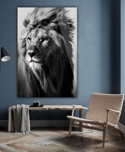 Royal Lion Family Metal Wall Art – Set Of 3 Panels (8×11 Inches Each) | Modern Metal Paintings For Home & Office Décor