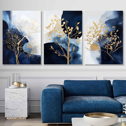 Premium Metal Art Wall Flower Frame For Home And Office Decor Set Of 3pcs