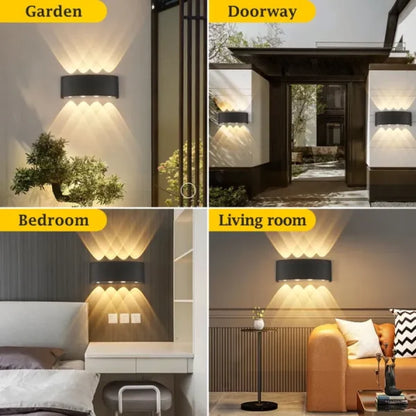 Super 8 Way 8 Side Outdoor Waterproof Wall Light, Fancy Led Light For Wall, Aluminium Ip65 Waterproof Outdoor Wall Lamps – 8 Watts