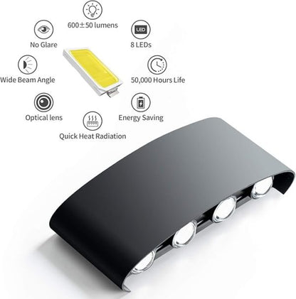 Super 8 Way 8 Side Outdoor Waterproof Wall Light, Fancy Led Light For Wall, Aluminium Ip65 Waterproof Outdoor Wall Lamps – 8 Watts