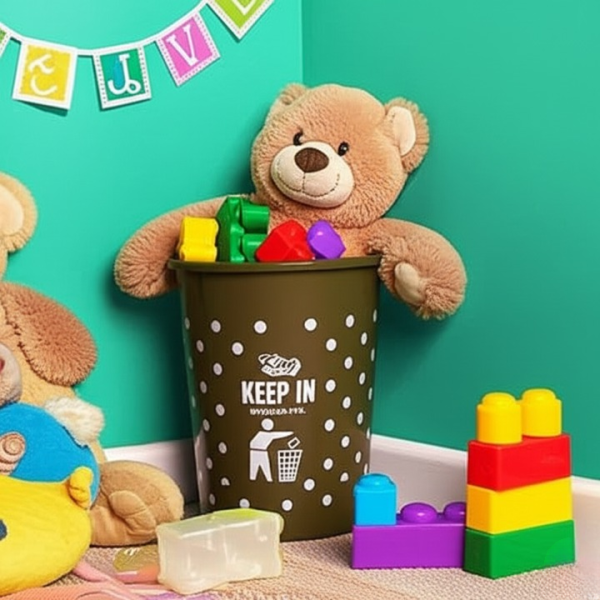 Wonderful Durable Plastic Dust Bin – 10 Liter Capacity | Multi Color | Compact Waste Basket For Home | Office, Kitchen, Bathroom – Easy To Clean & Lightweight Trash Can (random Design)