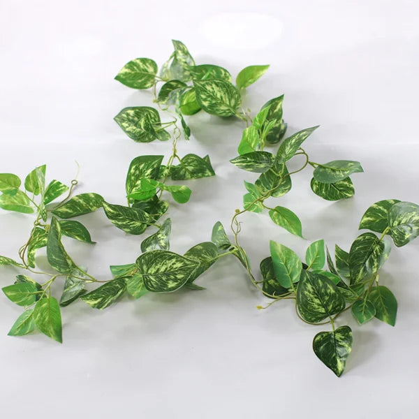 Green Leaves Bail Greenhome Plant Simulated Wide Application Plastic Decorative Green Vine Decor For Home