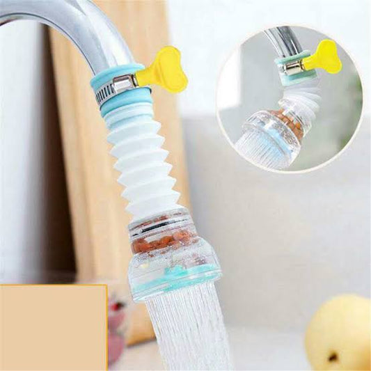 New Royal Kitchen Shower Splash Fan Faucet With Clip Water-saving Filter Tap Nozzle Extended Each – With Box ( Random Color )