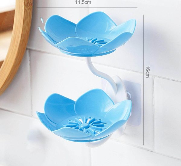 Premium Lotus Flower Wall-mounted Soap Holder – Self-draining Bathroom & Kitchen Organizer