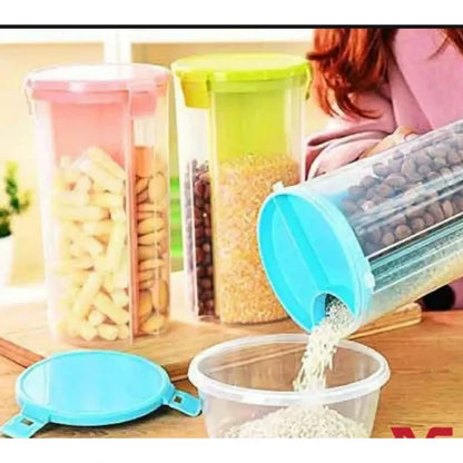 Grand Marshal Storage Jar – 3 In 1 Jar – 3 Portion Storage Jar (2200 Ml) (random Color)