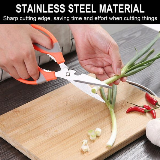 Multifunction Kitchen Scissors Heavy Duty Food Shears For Chicken Meat Vegetable Fish Herb Poultry Stainless Steel Cooking Scissors With Comfortable Handl