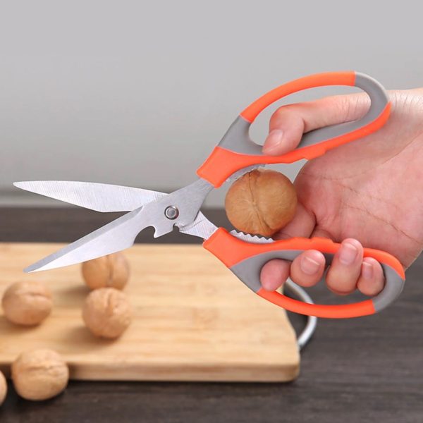 Multifunction Kitchen Scissors Heavy Duty Food Shears For Chicken Meat Vegetable Fish Herb Poultry Stainless Steel Cooking Scissors With Comfortable Handl