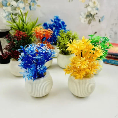 Super Pack Of 4 Mini Planters | Artificial Decoration Mini Plants