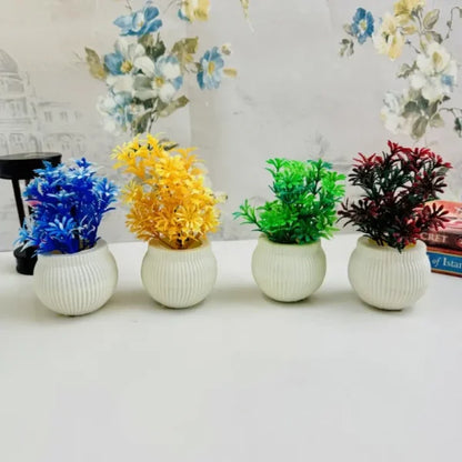 Super Pack Of 4 Mini Planters | Artificial Decoration Mini Plants