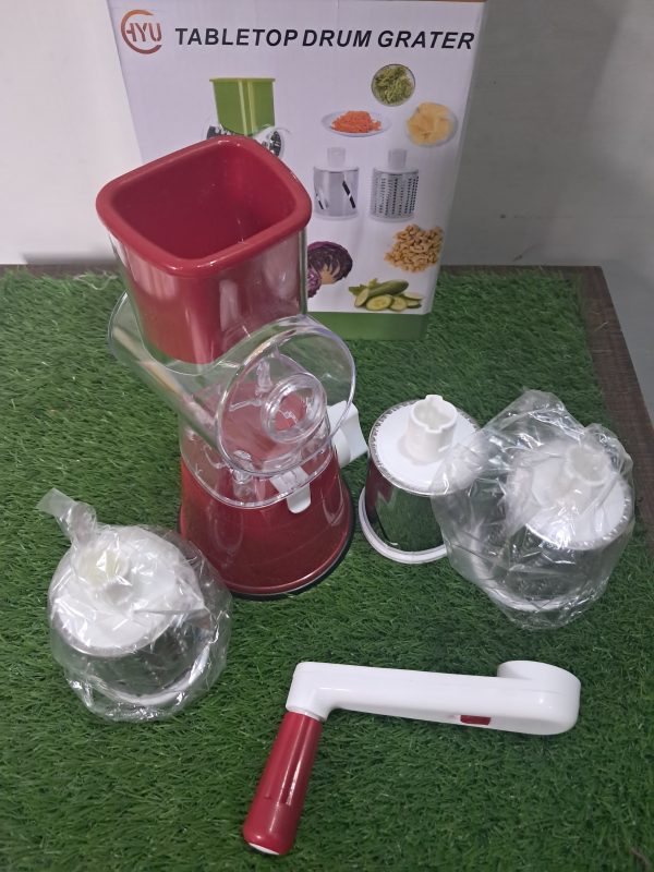 Wonderful Tabletop Drum Grater | Manual Vegetable Cutter Slicer & Grater | Multi-functional Kitchen Gadget ( Random Color )