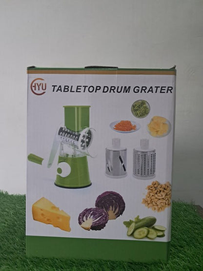 Wonderful Tabletop Drum Grater | Manual Vegetable Cutter Slicer & Grater | Multi-functional Kitchen Gadget ( Random Color )